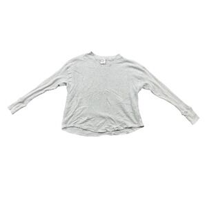 Offline by Aerie Womens XXS Waffle Knit Long Sleeve Thermal Top Gray Thumbholes